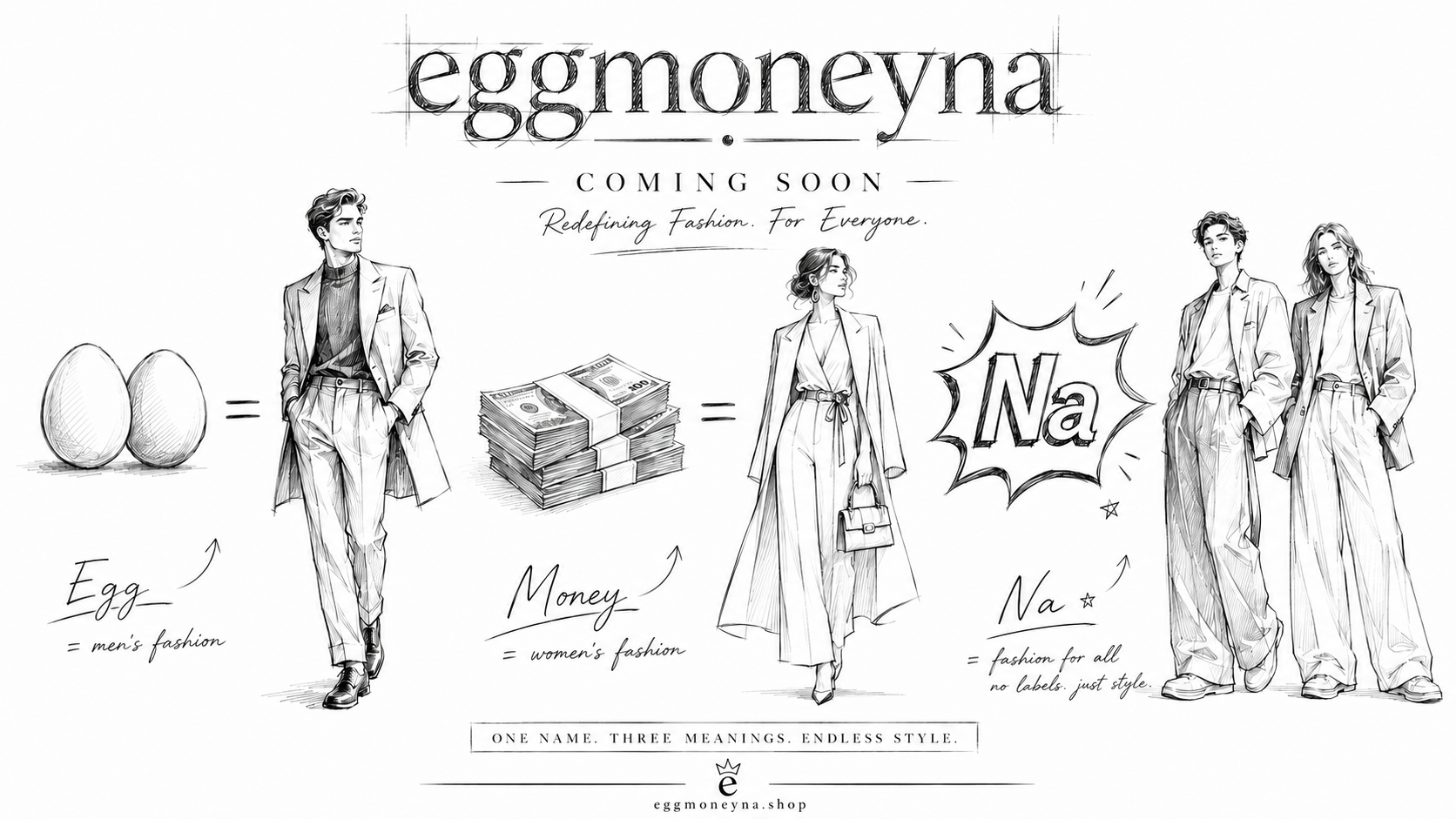 eggmoneyna — Coming Soon. Redefining Fashion. For Everyone.